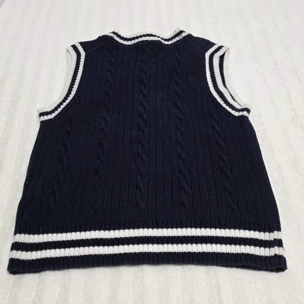 Nautica Sweater Vest Navy Blue & White Toddler Size Small/5